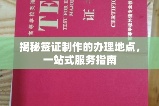 湘桥揭秘签证制作的办理地点，一站式服务指南